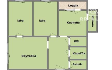 PREDANÉ - 3izbový byt s Loggiou,výhľad na celé mesto,Furča