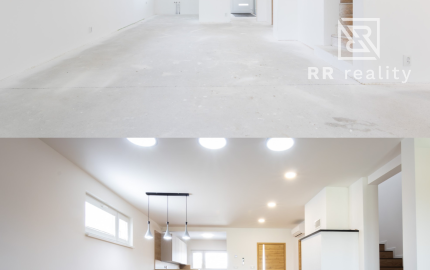 Skolaudovaná novostavba 2-podlažného RD 140m2, všetky IS