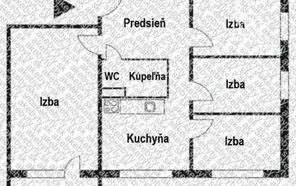 PREDANÉ - 4 izb. byt, Terasa - 73 m2