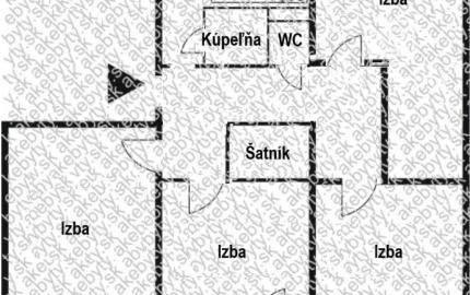 4 izb. byt o výmere 80m2, Košice - Terasa, ul. Sokolovská