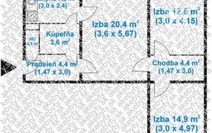 Na predaj 3 izb. byt, Národná trieda - 68 m2