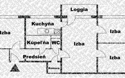 PREDANÉ - Na predaj 4i byt s loggiou, Terasa - Čapajevova