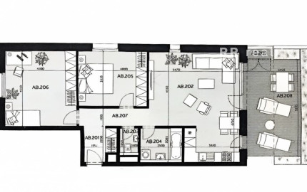 NOVÁ TERASA - NOVOSTAVBA 3i byt s terasou celkovo 105,7m2