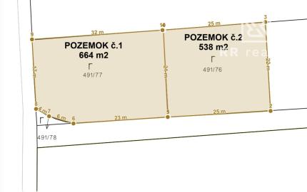Stavebné pozemky 664m2 a 538m2 - Kechnec