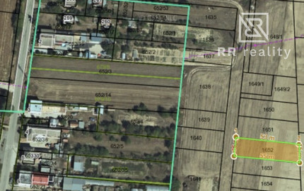 Cestice - pozemok 831m2 zahrnutý územnom pláne / 75€/m2