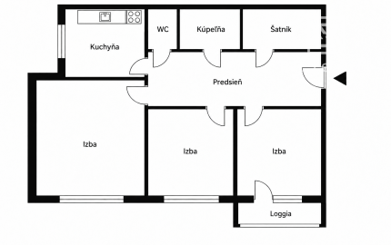 3-izbový byt po rekonštrukcii, 78m2, Ťahanovce - Madridská