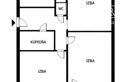 3i byt 68m2 + loggia, rekonštruovaný, Terasa - Šafárikova