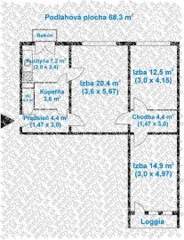 Na predaj 3 izb. byt, Národná trieda - 68 m2