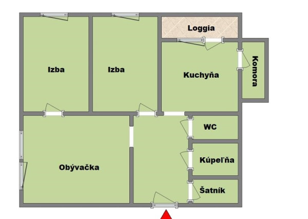 PREDANÉ - 3izbový byt s Loggiou,výhľad na celé mesto,Furča