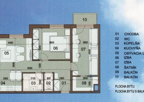 PREDANÉ - NOVOSTAVBA 3-izbový byt Na Grunte