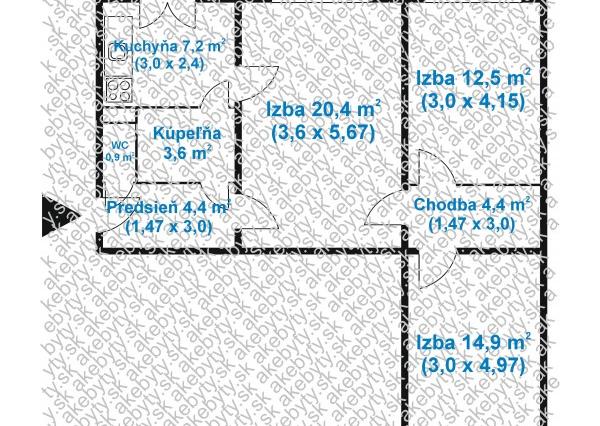 Na predaj 3 izb. byt, Národná trieda - 68 m2