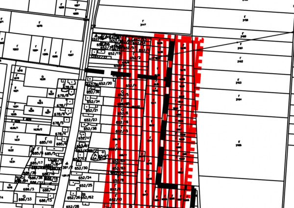 Cestice, pozemky zahrnuté v územnom pláne, 78€/m2