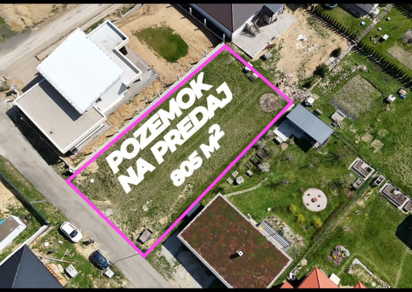 NA PREDAJ- pozemok v obci Šemša, 805m2