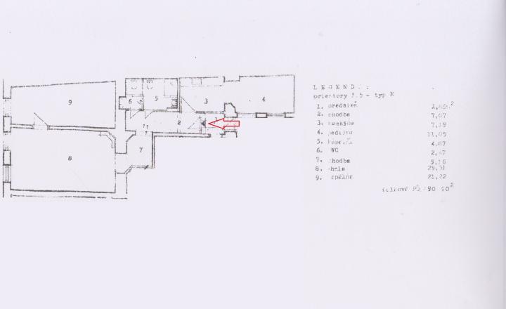 PREDANÉ - 3-izbový byt s krbom, 90 m2, centrum (Mäsiarska ul.) - fotografia 9