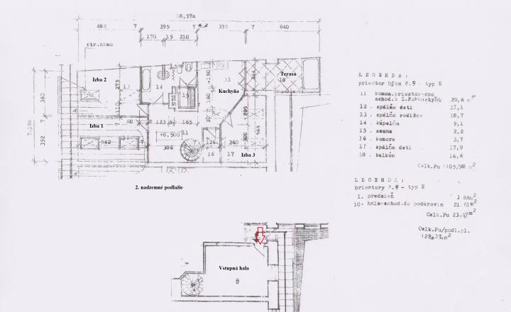PREDANÉ - 4-izbový mezonet s terasou 128m2, centrum (Mäsiarska ul.) - fotografia 12