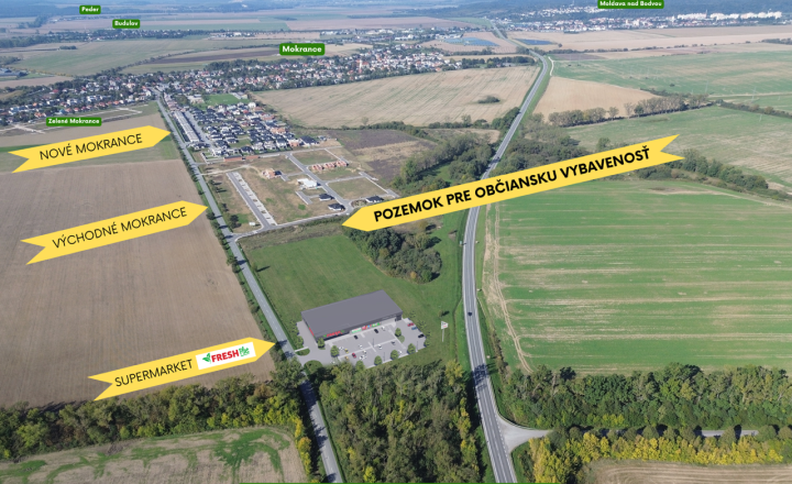 POZEMOK 5547m² PRE OBČIANSKU VYBAVENOSŤ – VÝCHODNÉ MOKRANCE - fotografia 1