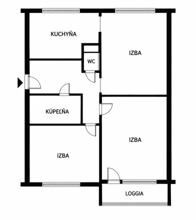 3i byt 68m2 + loggia, rekonštruovaný, Terasa - Šafárikova - fotografia 10