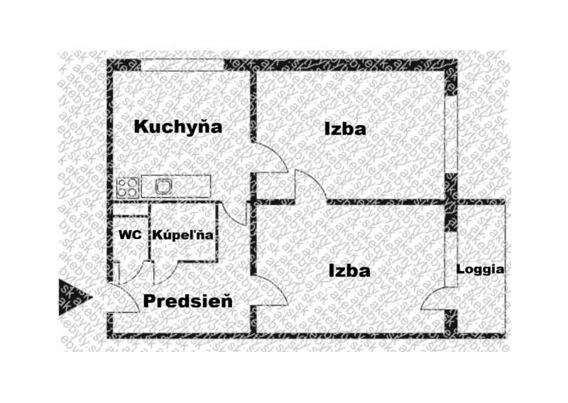 PREDANÉ - 2-izbový byt - Kpt. Jaroša, pôvodný stav, 58m2