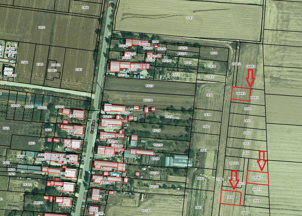 Cestice, pozemky zahrnuté v územnom pláne, 78€/m2