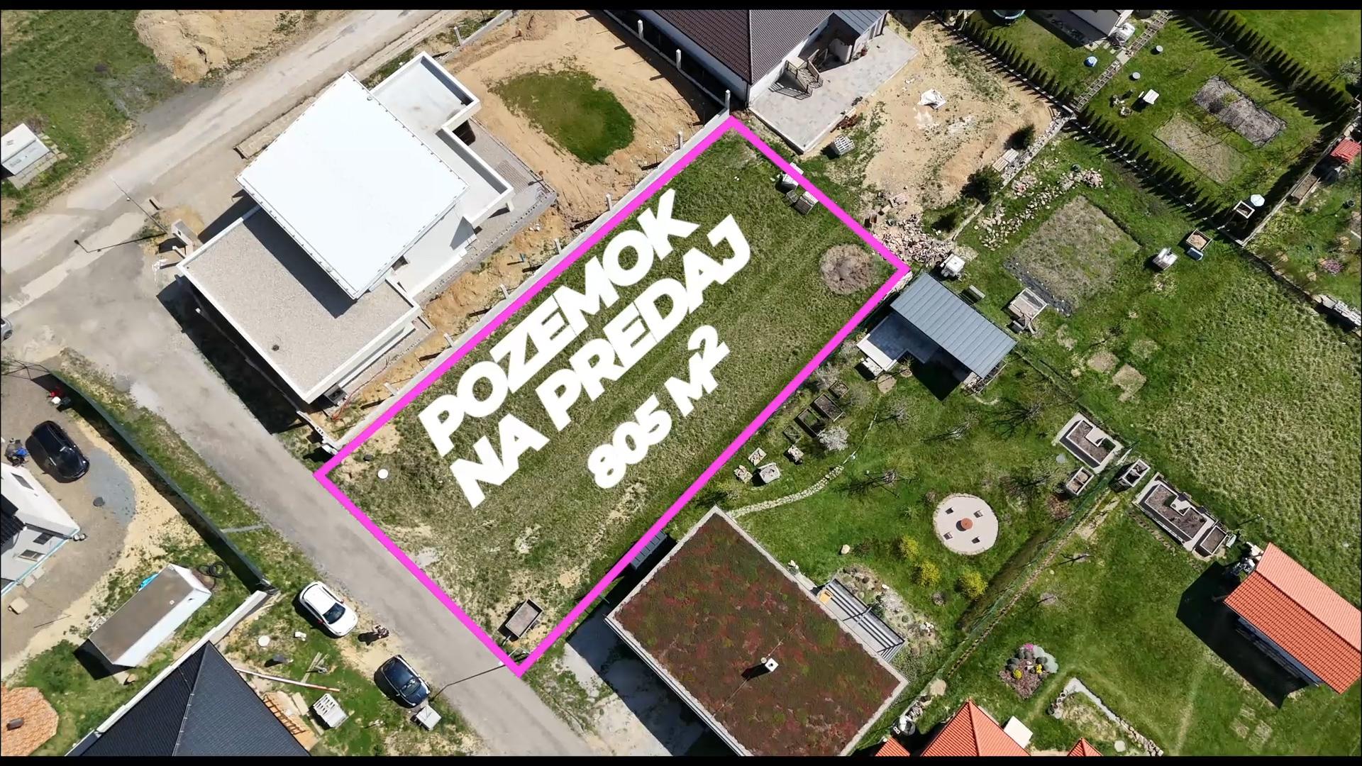 NA PREDAJ- pozemok v obci Šemša, 805m2